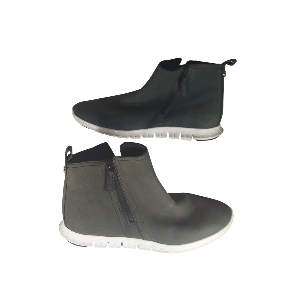 Cole Haan‎ Zerogrand Waterproof Boots 8B Olive Green Zippers W15259 Gorpcore